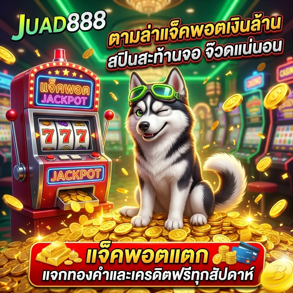 ลุ้นแจ็คพอตสล็อตออนไลน์ แตกทุกวัน แจกจริงที่ JUAD888 Slot