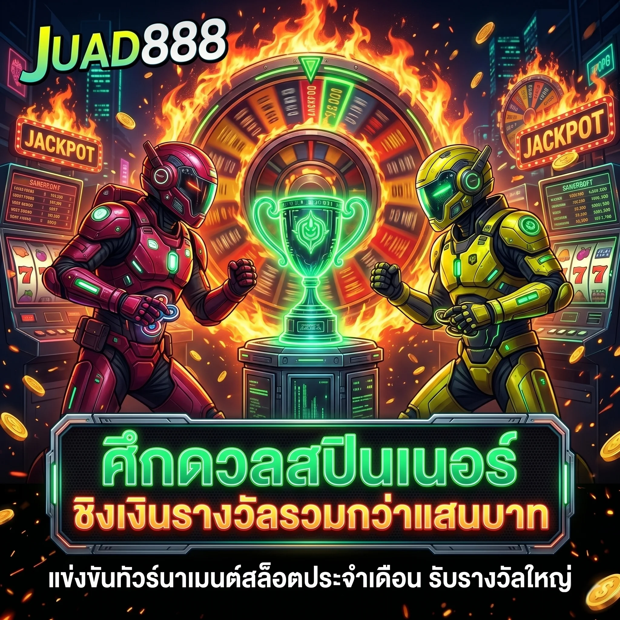 ทัวร์นาเมนต์แข่งสล็อตออนไลน์ ชิงรางวัลเงินสดและโบนัส JUAD888 Slot
