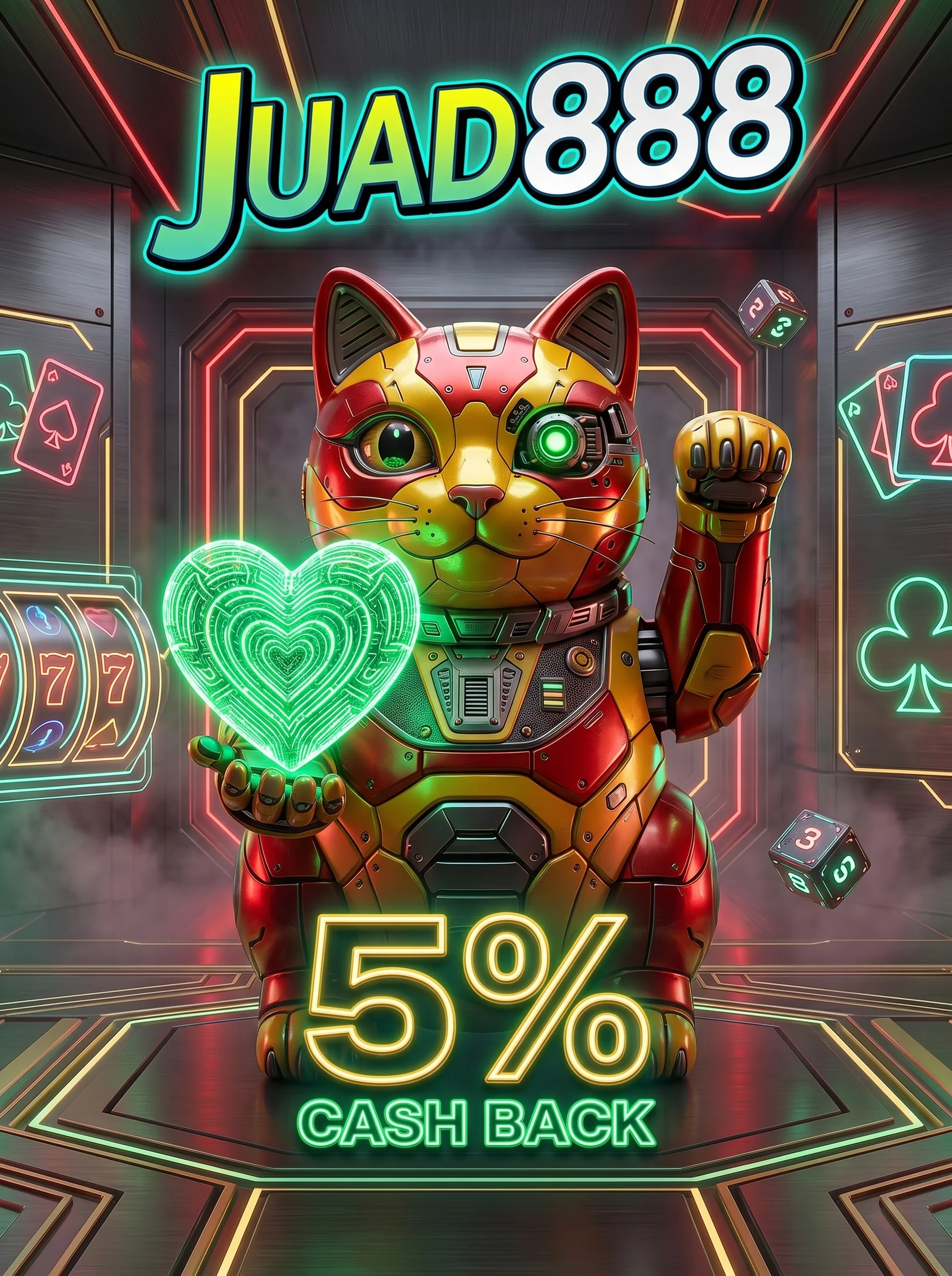 โปรโมชั่นคืนยอดเสีย 5% ทุกสัปดาห์ ที่เว็บ JUAD888 จ๊วด888