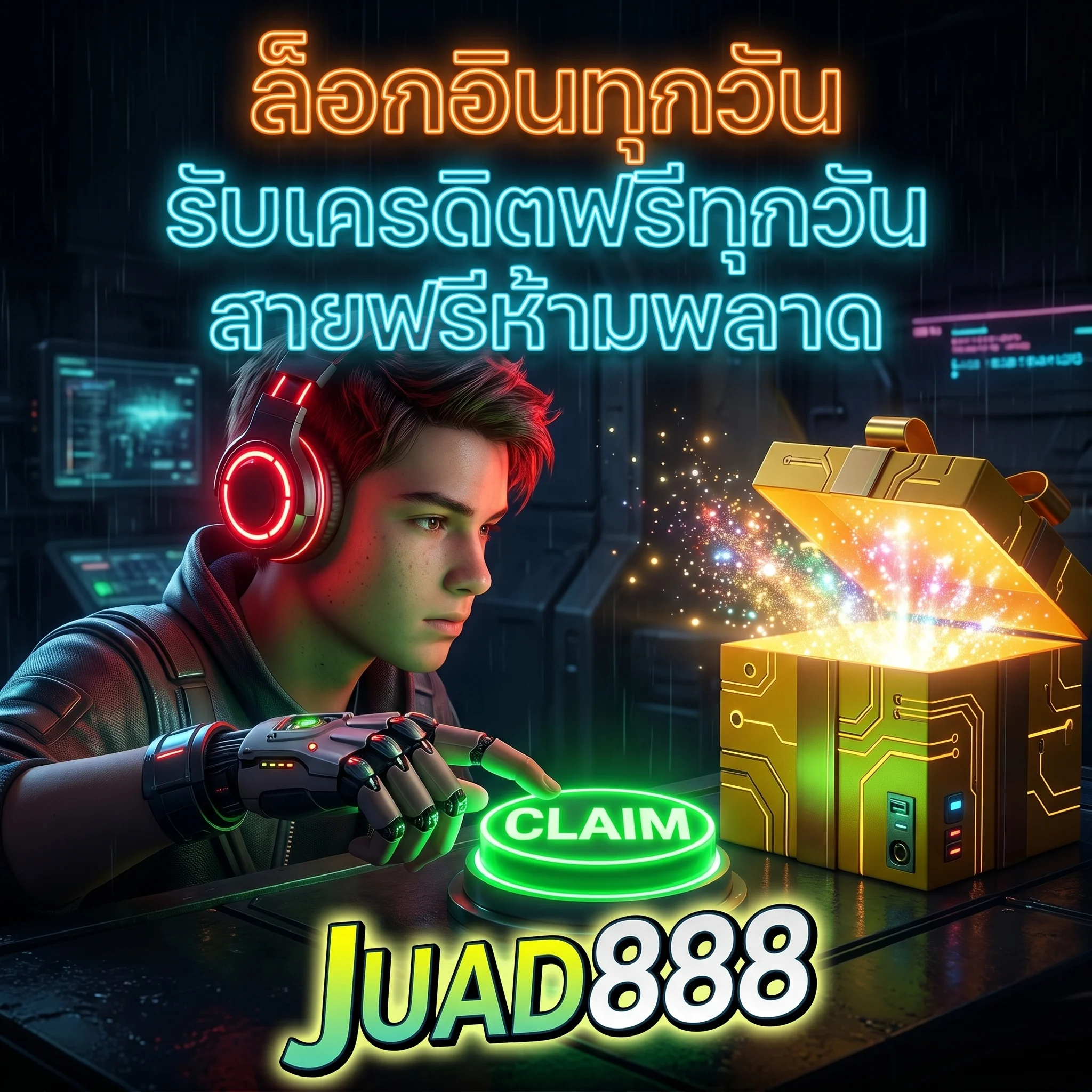 ล็อกอินเช็คอินรับเครดิตฟรีทุกวันกับ จ๊วด888 JUAD888