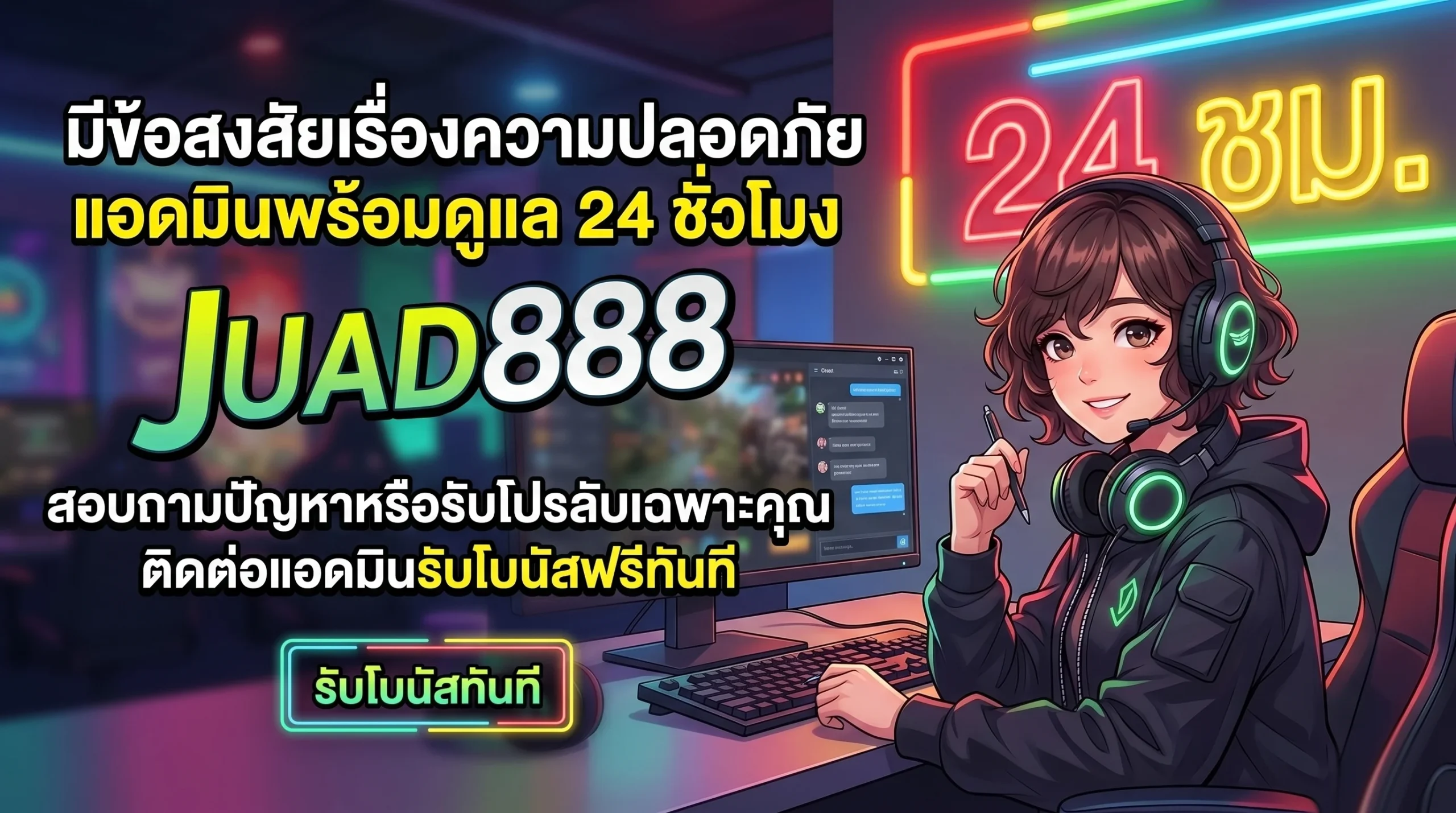 นโยบายความเป็นส่วนตัว JUAD888 ทีมงานบริการลูกค้าพร้อมให้คำปรึกษาตลอด 24 ชั่วโมง